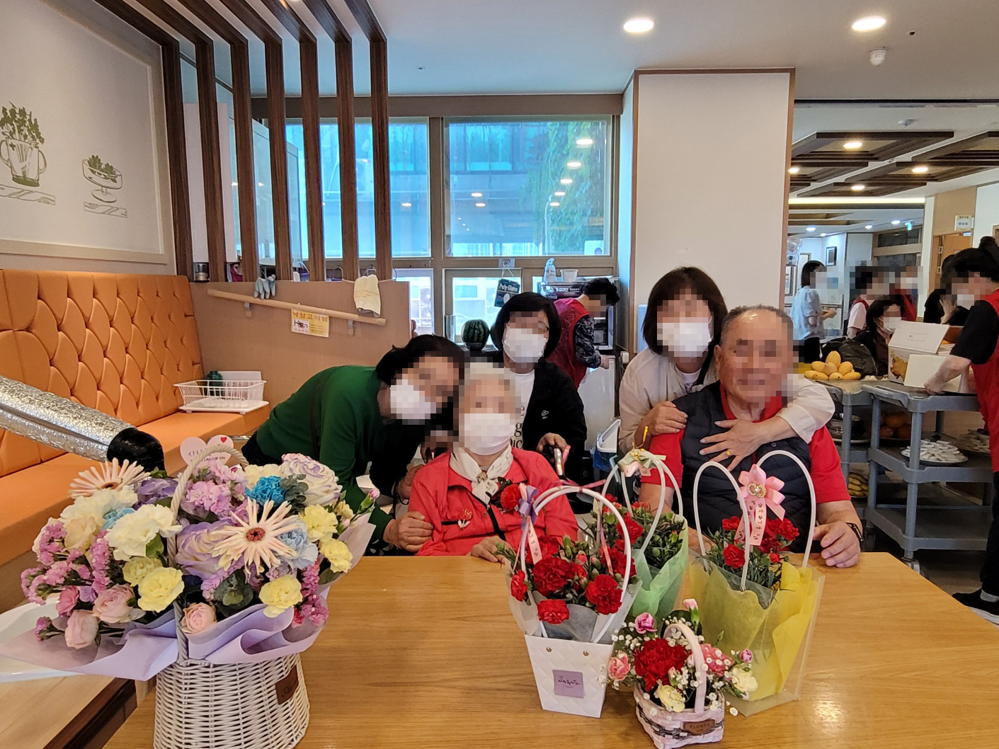 단체사진 준비 모습